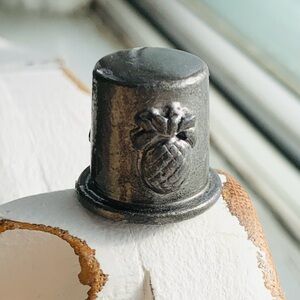 Antique Thimble With Pineapple and Hibiscus Flowers🍍🌺